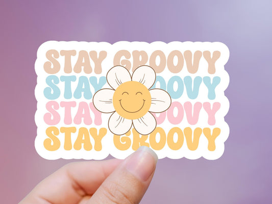 Boho Flower Stay Groovy Sticker
