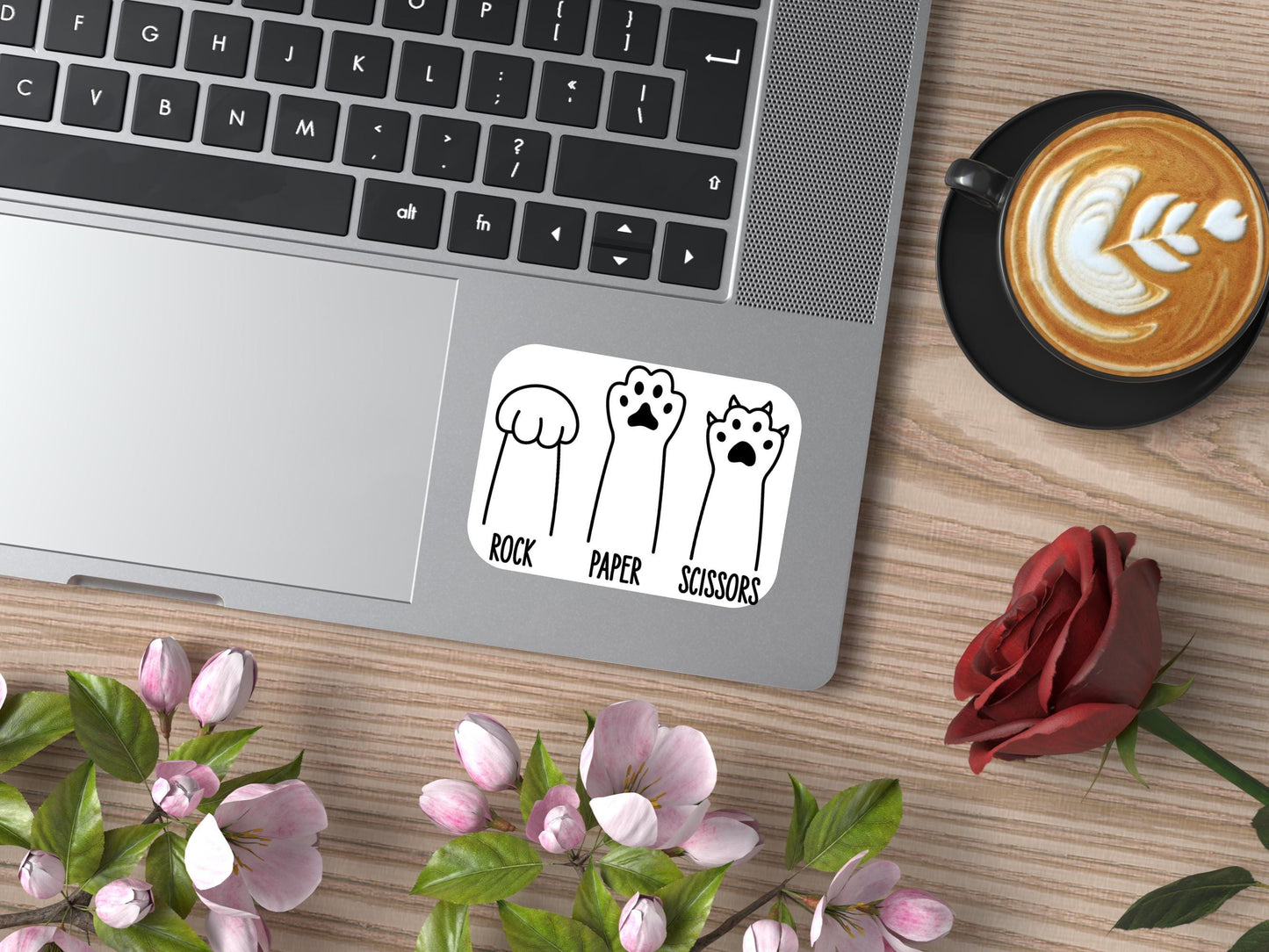 Rock Paper Scissors Dog Paw Sticker