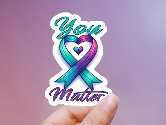You Matter Suicide Awareness Ribbon Sticker