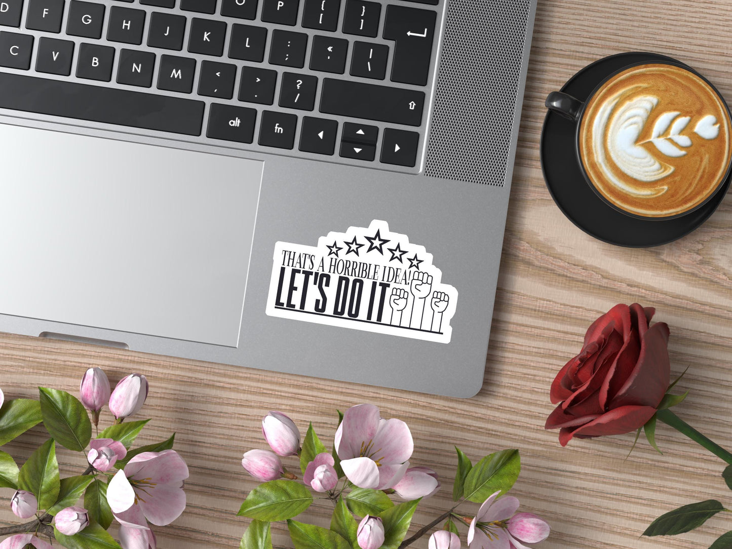 That's A Horrible Idea Let's Do It Sticker, tablet sticker, kindle sticker, notebook sticker, water resistant, water bottle, funny sticker