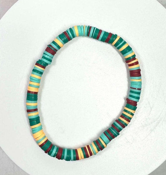 Single Strand Handmade Heishi Polymer Clay Bracelet