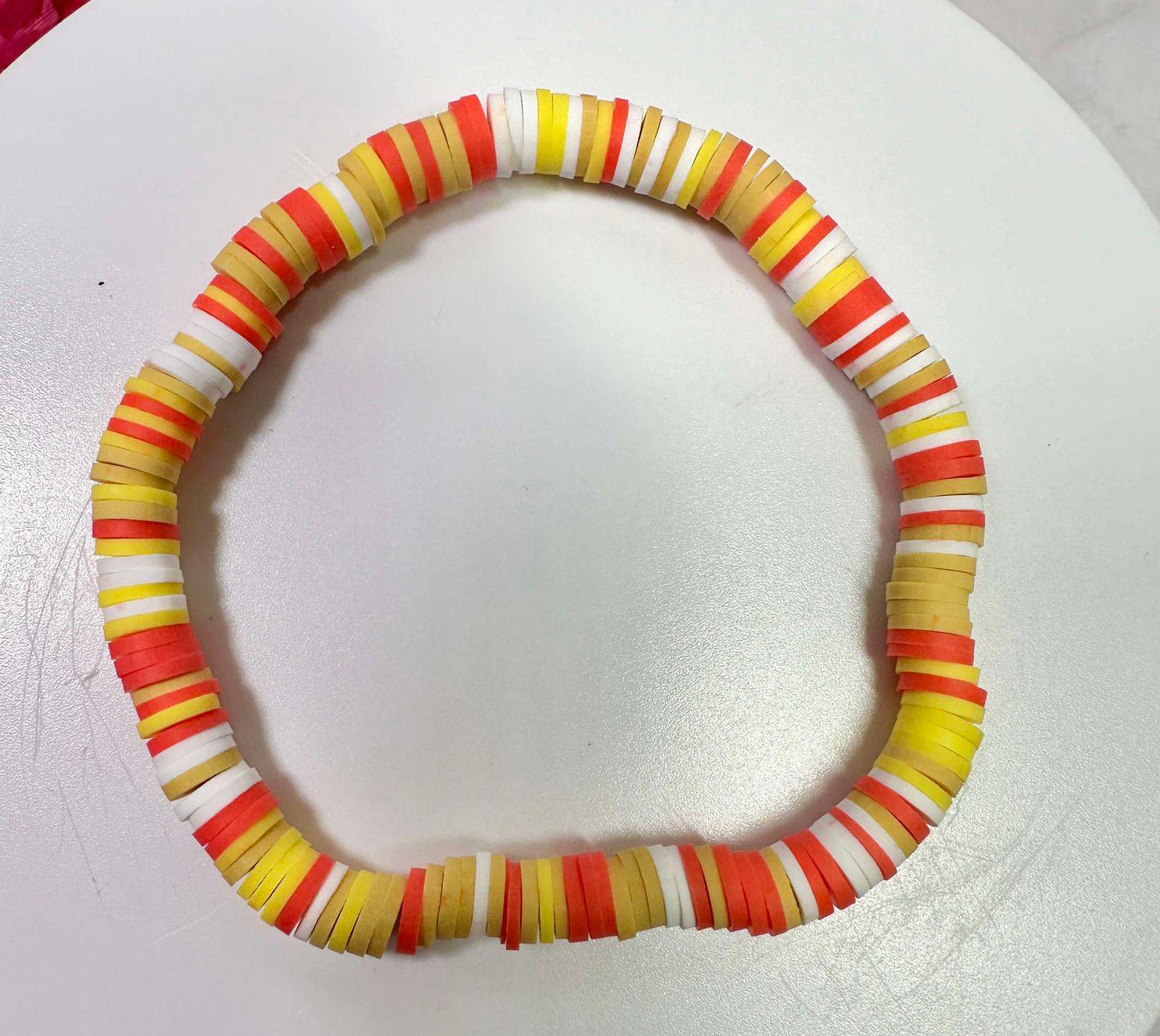 Single Strand Tequila Sunrise Heishi Bracelet