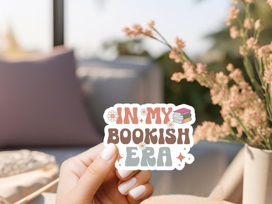 Bookish Era Sticker: Water-Resistant Vinyl Laptop Decal