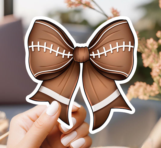 Football Bow Sticker
