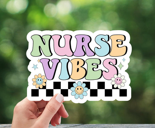 Retro Nurse Vibes Sticker