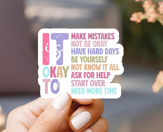 Pastel It's Okay To Be.. Sticker