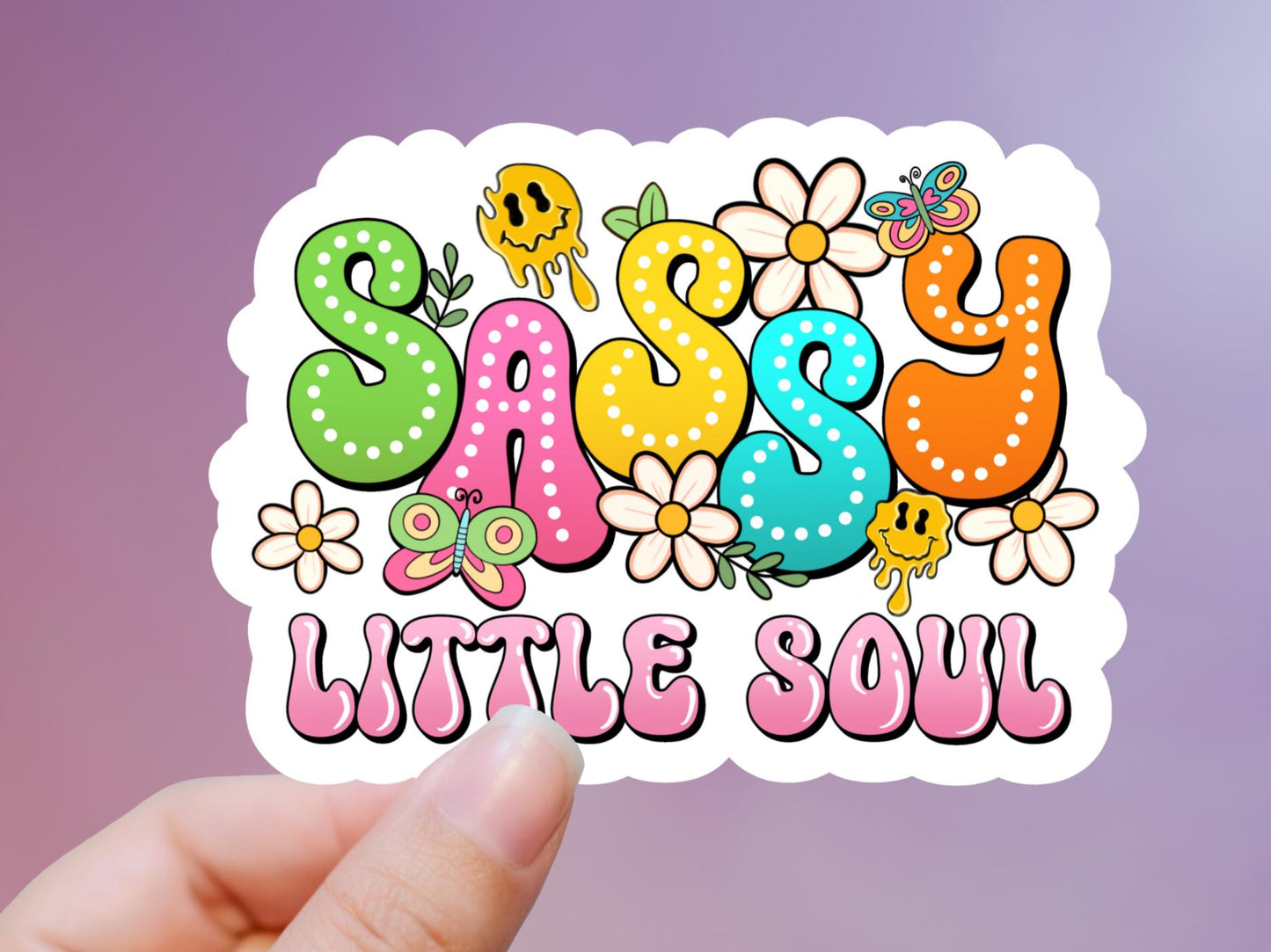 Sassy Little Soul Retro Sticker