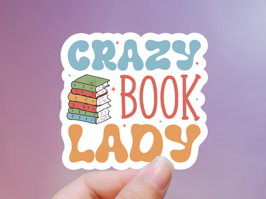 Crazy Book Lady Sticker
