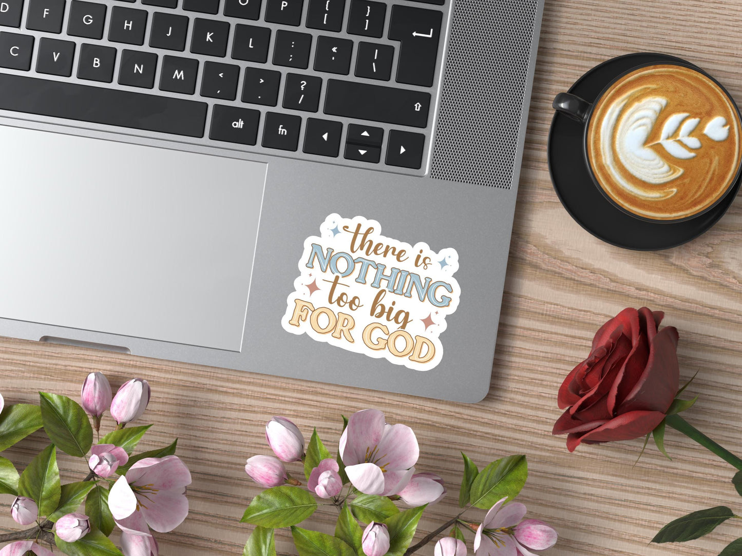 There Is Nothing Too Big For God Sticker: Water Resistant Vinyl Decal