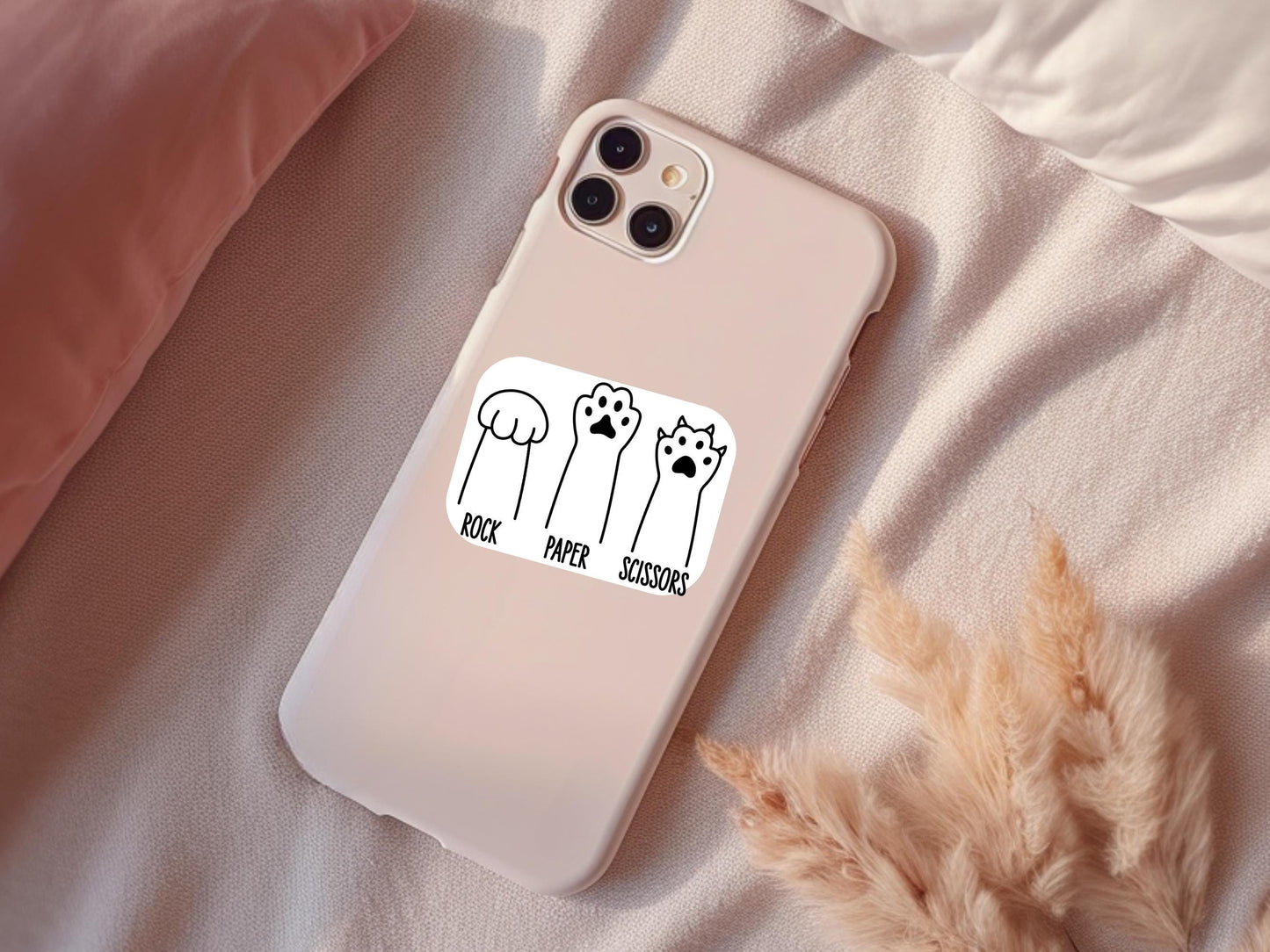 Rock Paper Scissors Dog Paw Sticker
