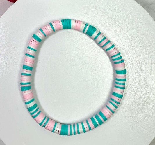 Single Strand Pink Paradise Heishi Bracelet