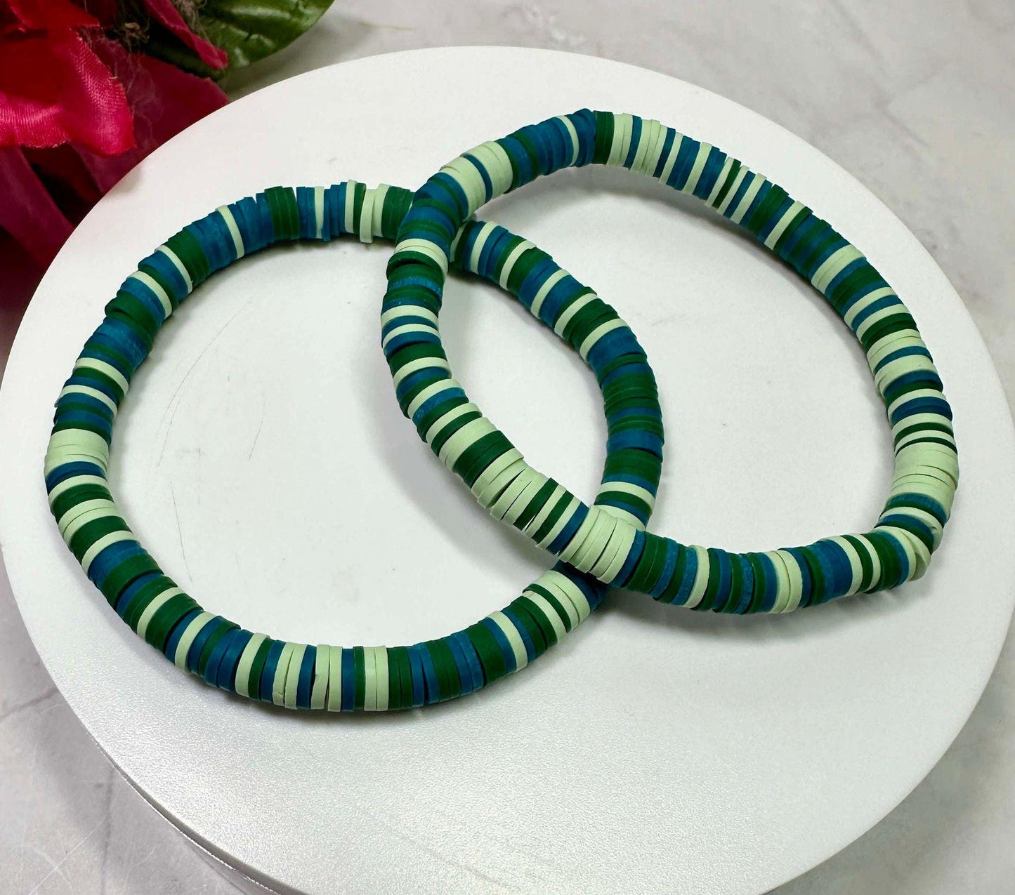 Single Strand Heishi Polymer Clay Bracelet