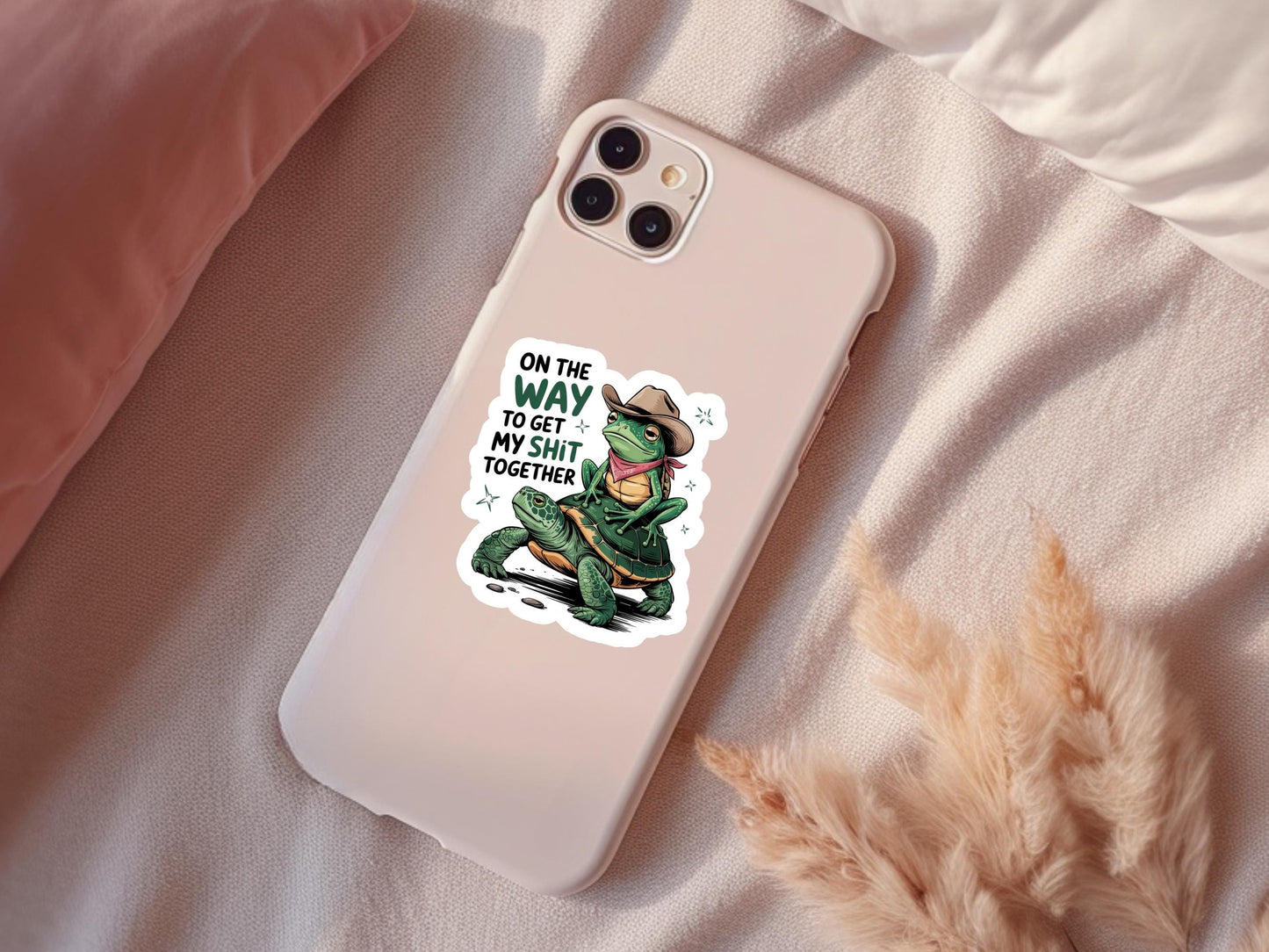 On The Way To Get My Shit Together Turtle Sticker