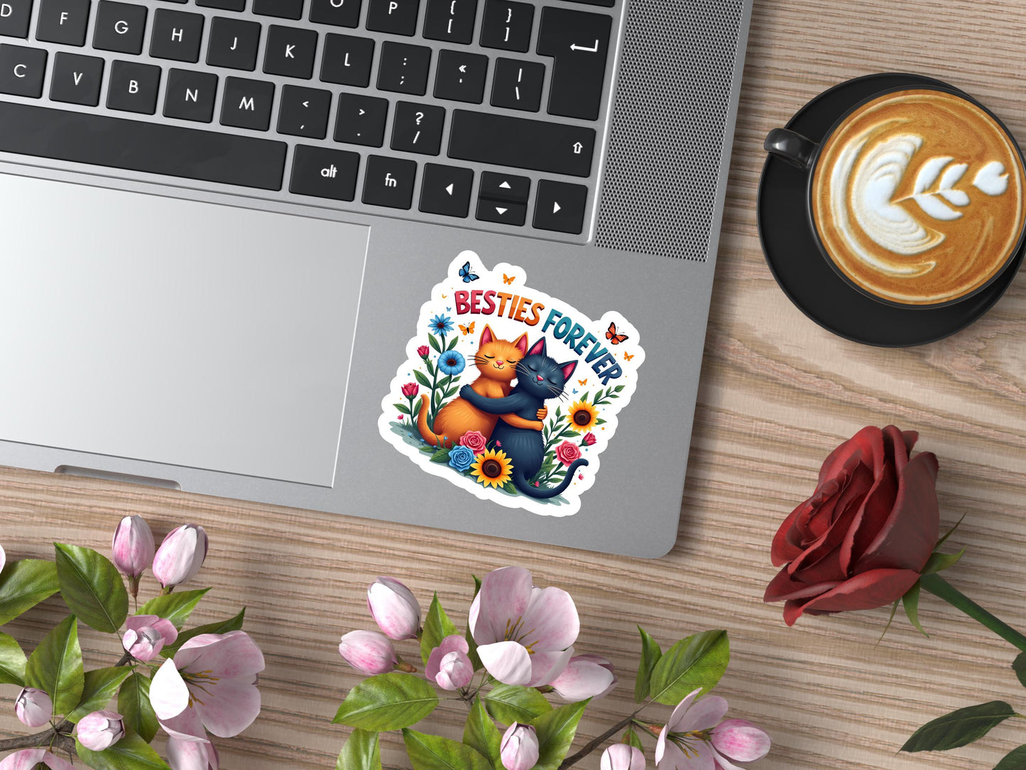 Besties Forever Cat Sticker