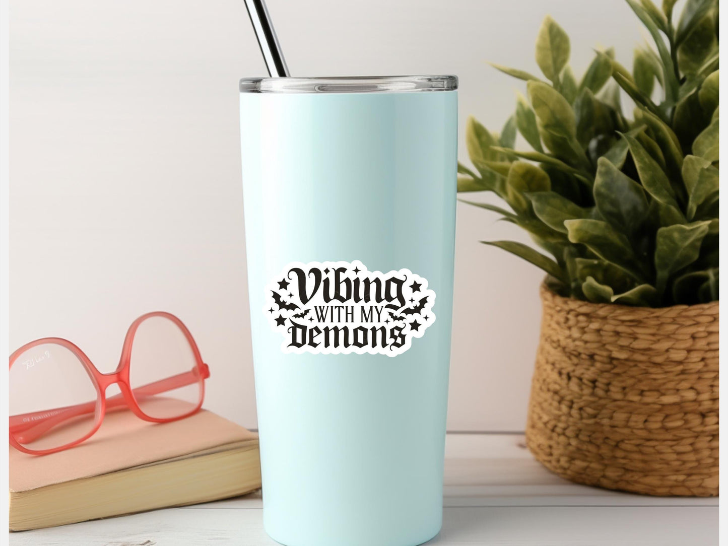 Vibing With My Demons Sticker