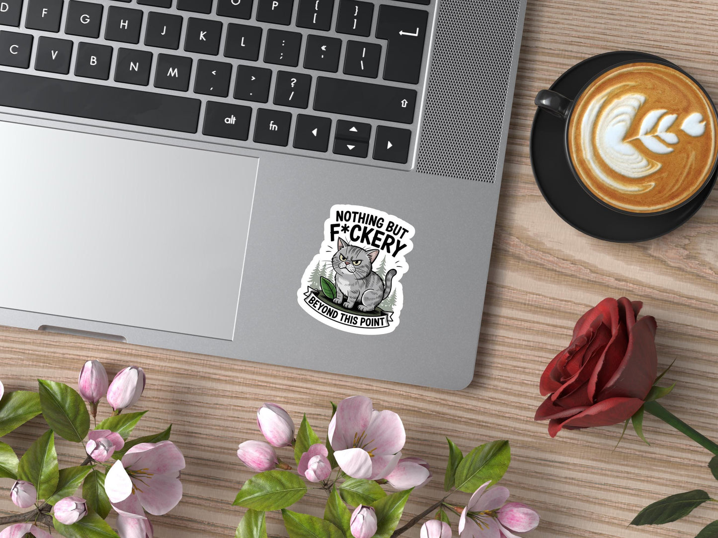 Nothing But F*ckery Beyond This Point Grumpy Cat Sticker