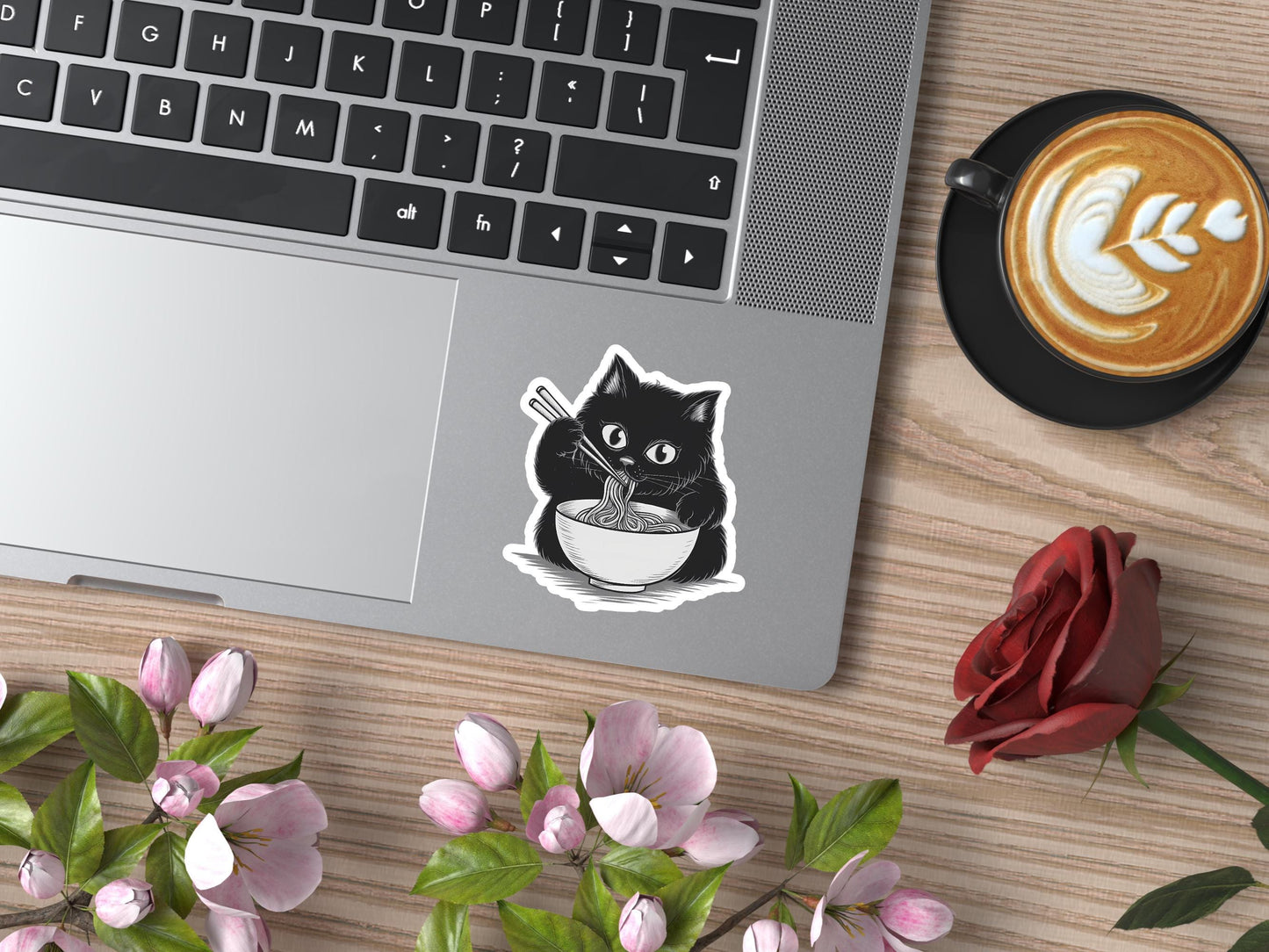 Ramen Black Cat Sticker
