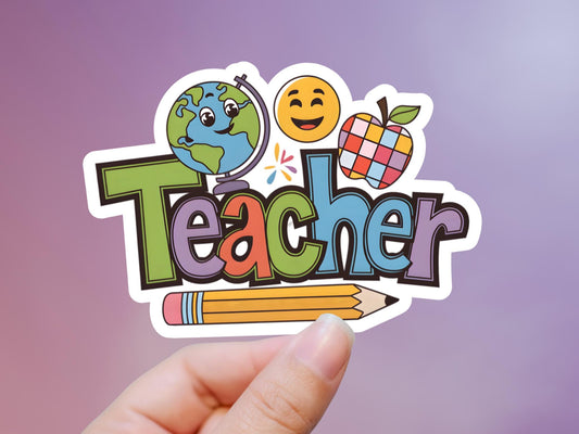 Retro Teacher Sticker