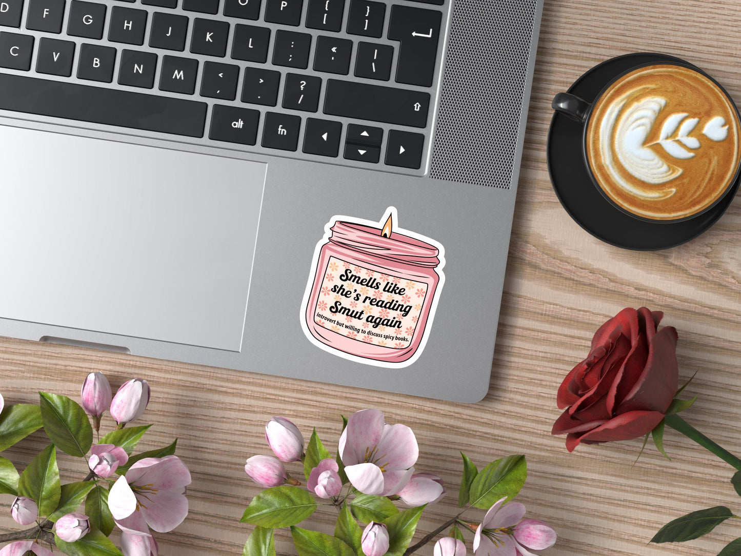 Smells Like She's Reading Smut Again Candle Sticker