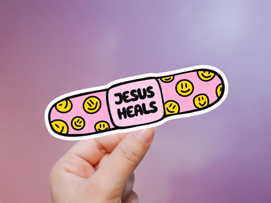 Jesus Heals Band-Aid Sticker