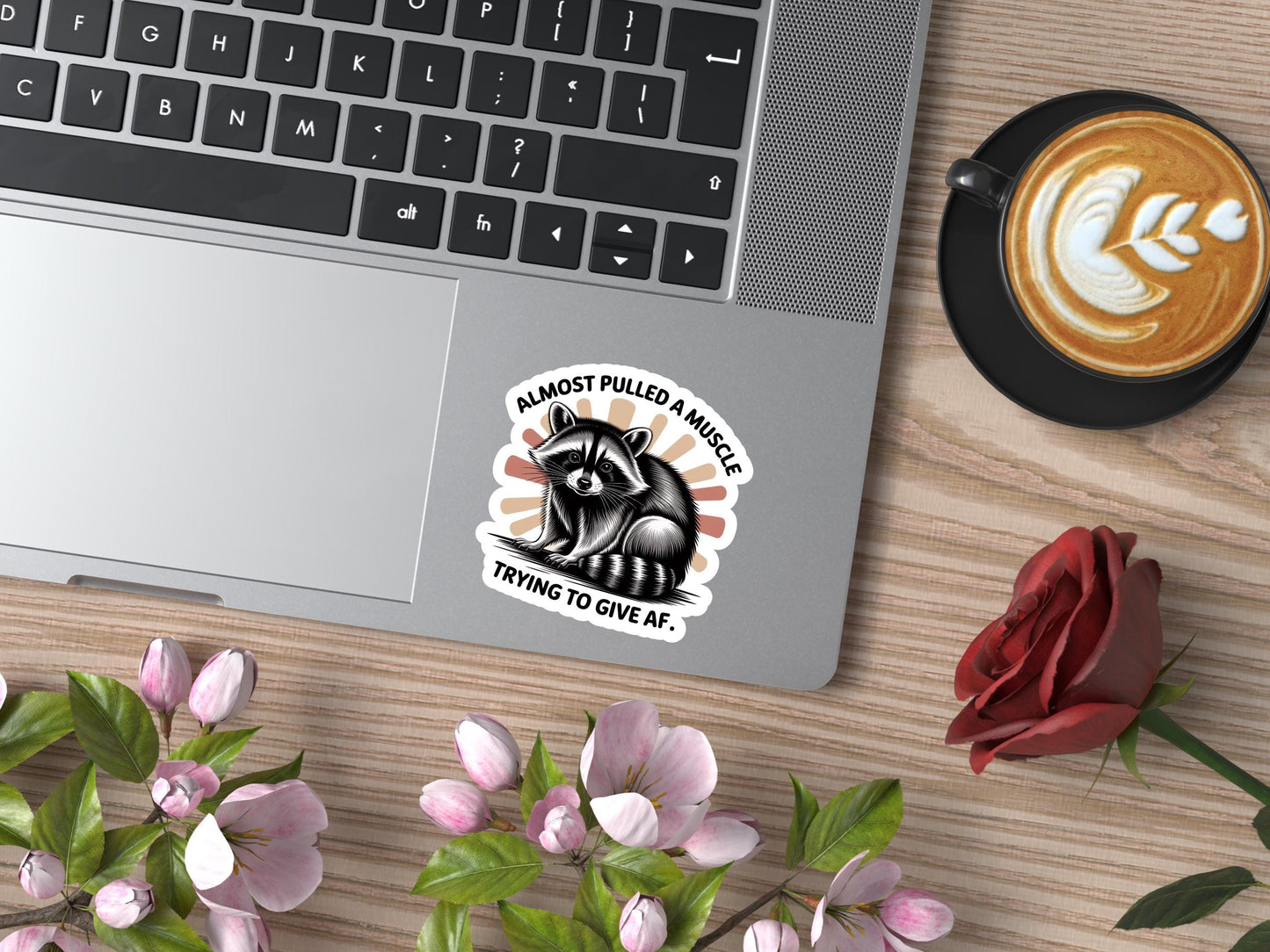 Almost Pulled A Muscle Tring to Give AF Raccoon Sticker