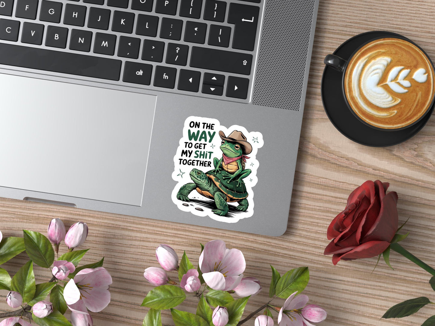 On The Way To Get My Shit Together Turtle Sticker