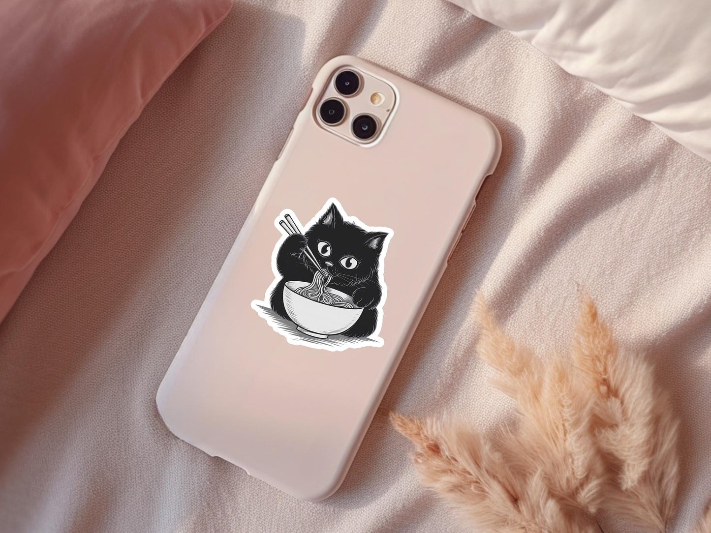 Ramen Black Cat Sticker