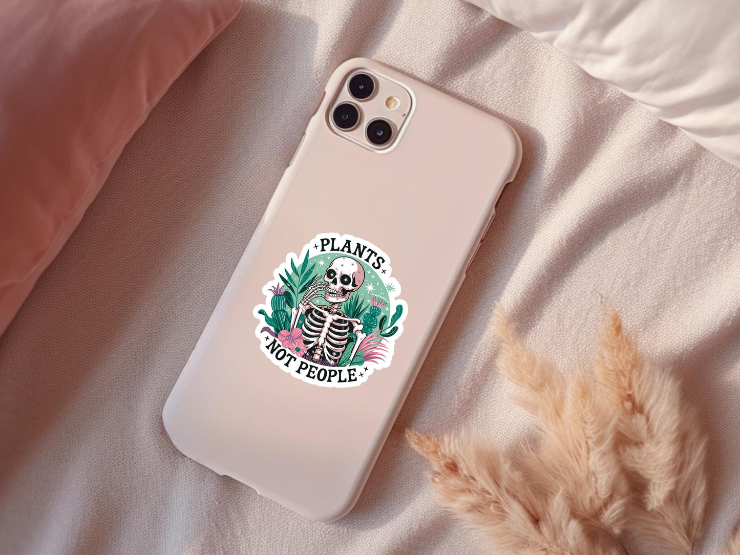 Plants Not People Skeleton Sticker