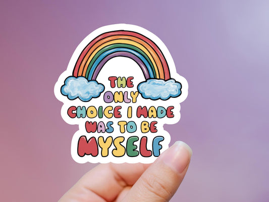 Rainbow Pride Sticker: The Only Choice, Laptop, Tablet, Notebook