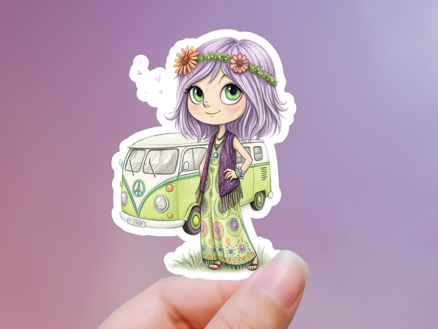 Boho Flower Child Sticke