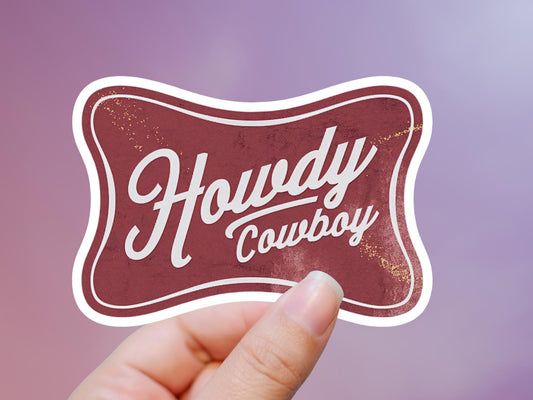 Howdy Cowboy Sticker