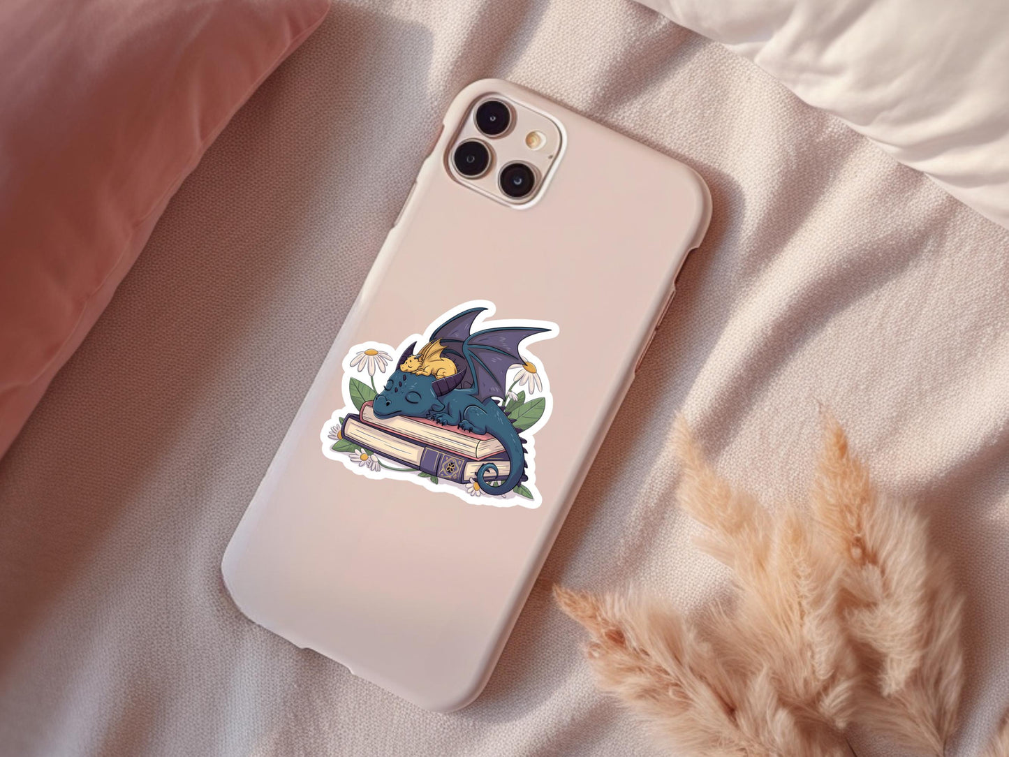 Sleeping Dragon Fantasy Book Sticker