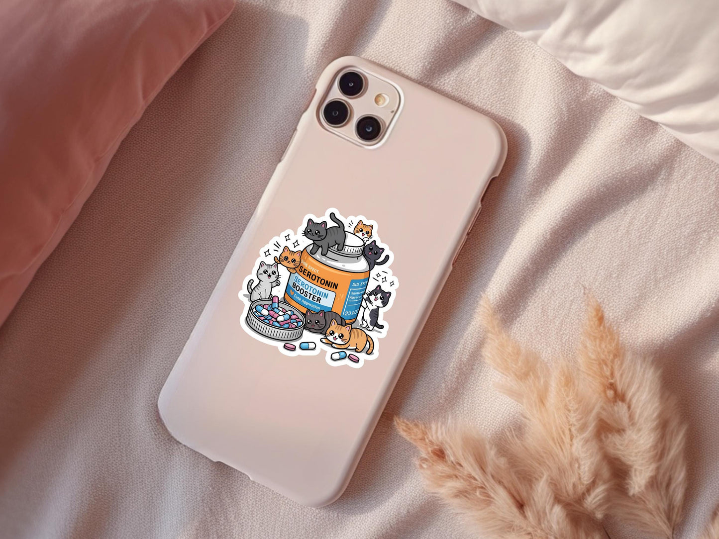 Cat Serotonin Booster Sticker