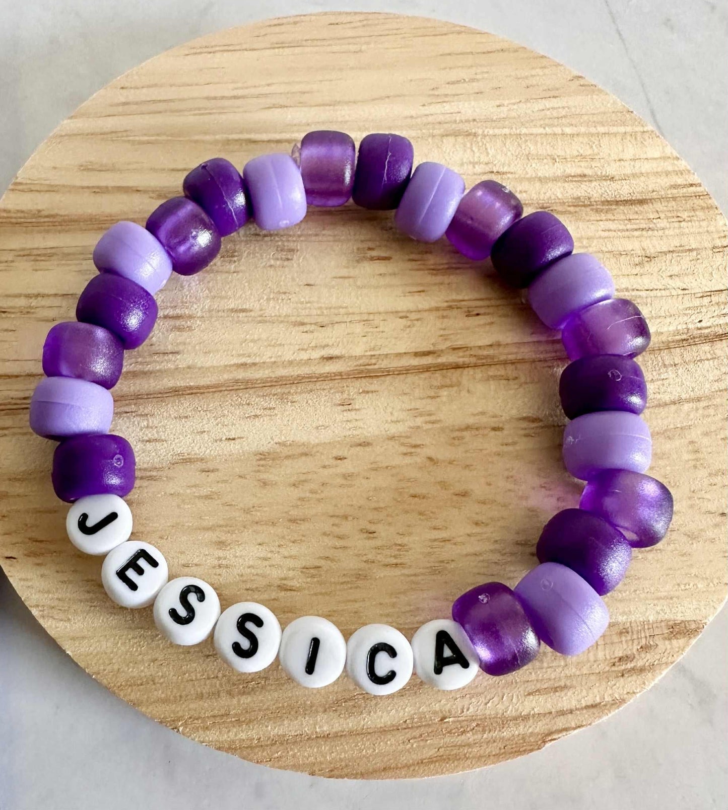DIY Purple Jelly Bracelet Kit: Personalized Name Bracelet Party Favor
