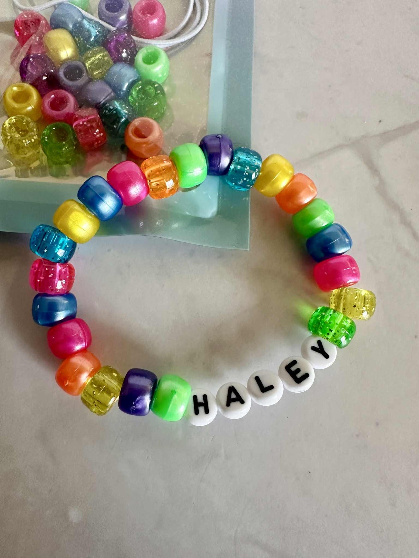 DIY Custom Name Bracelet Kit: Kids Birthday Party Favor