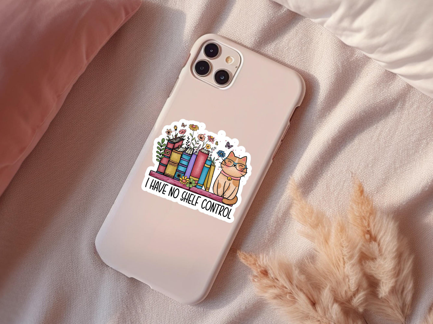 I Have No Shelf Control Cat Sticker