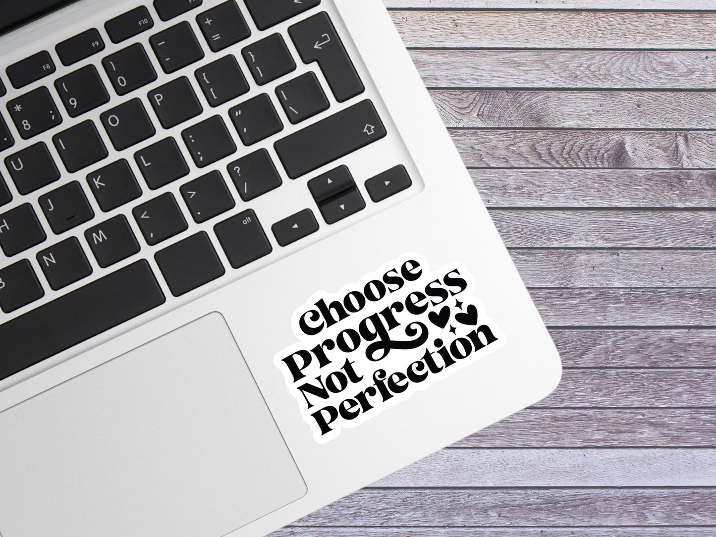 Progress Not Perfection Sticker: Mental Health Laptop Decal