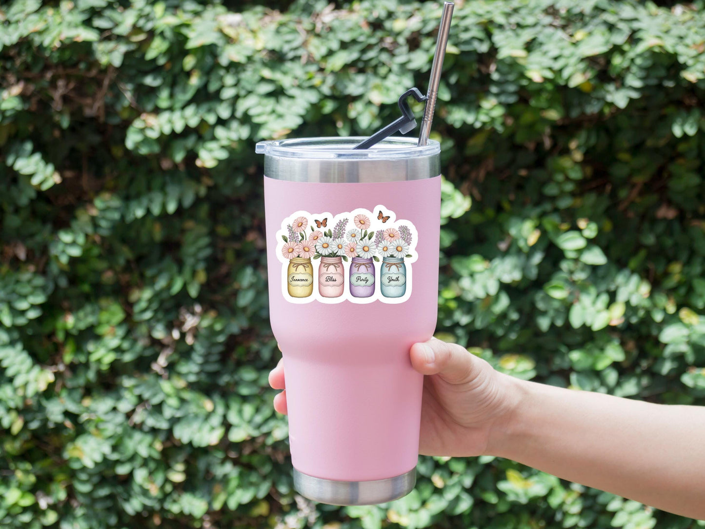 April Birth Flower Daisy & Sweet Pea Sticker