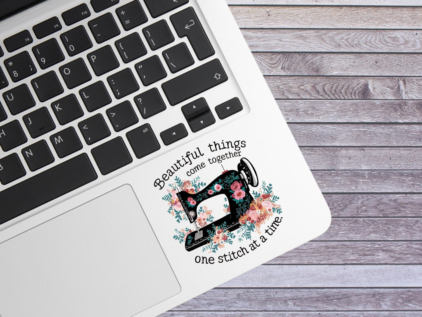 Beautiful Things Come Together One Stitch At A Time Sticker
