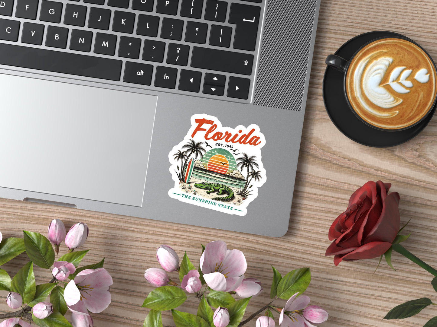 Florida The Sunshine State Alligator Sticker