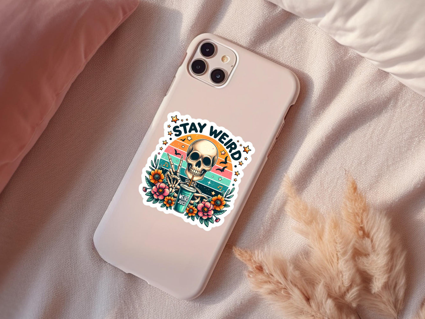 Stay Weird Skeleton Sticker