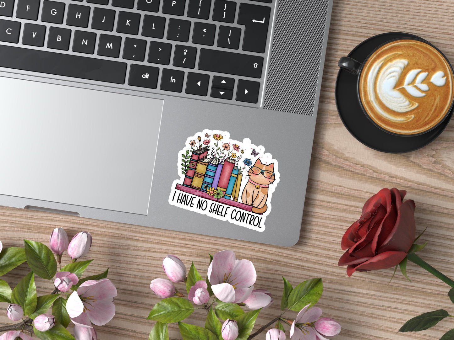 I Have No Shelf Control Cat Sticker