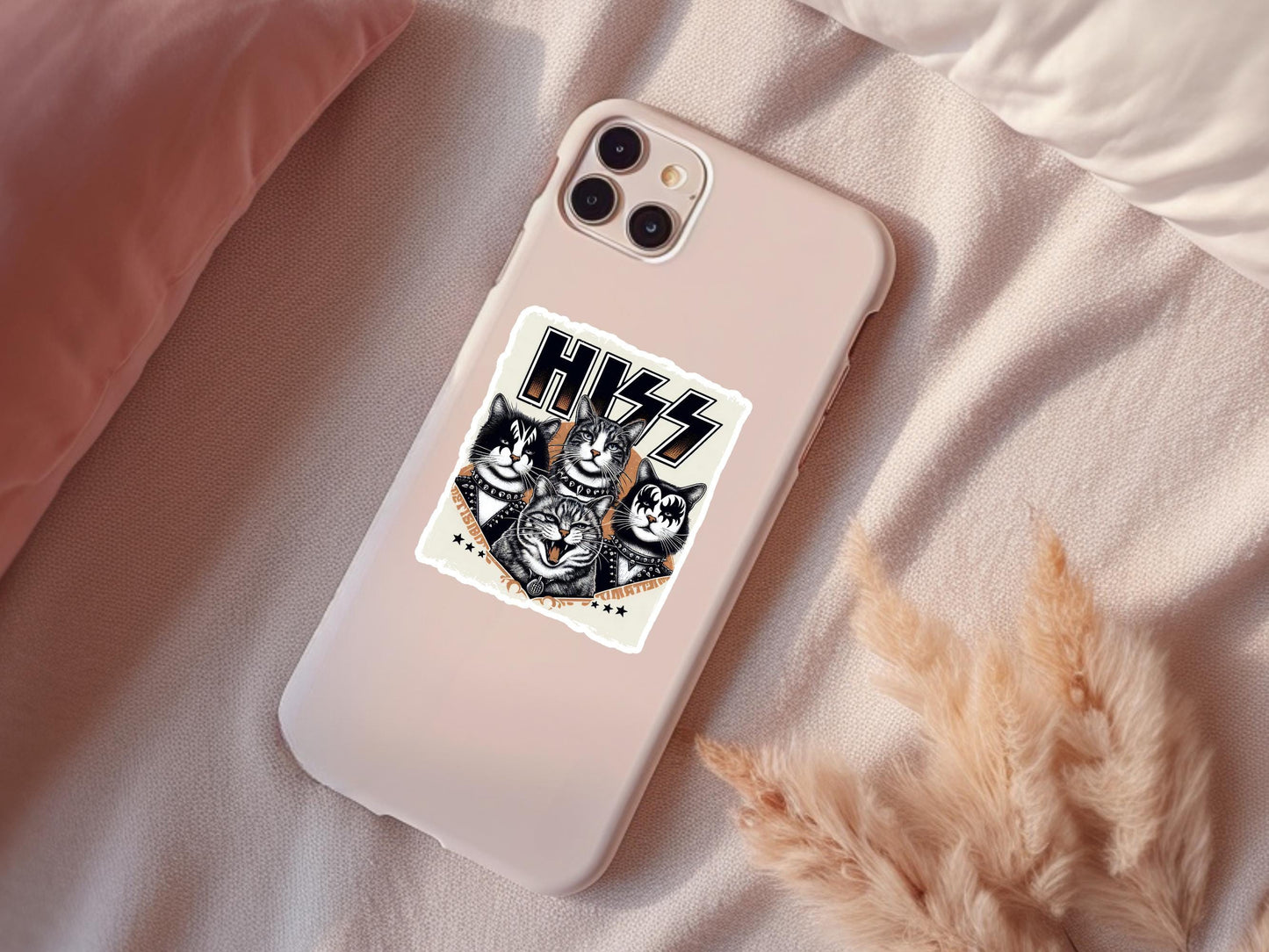 Hiss Cats Music Sticker: Matte Vinyl Laptop Decal
