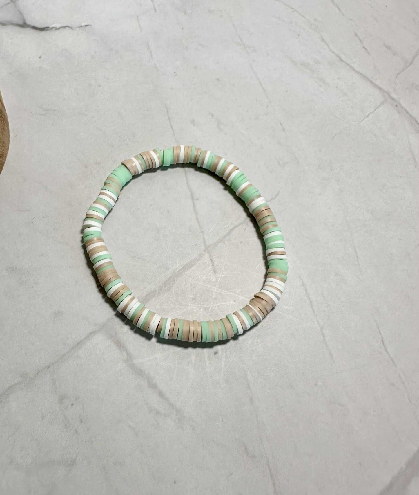 Single Strand Pebble Creek Clay Beaded Bracelet