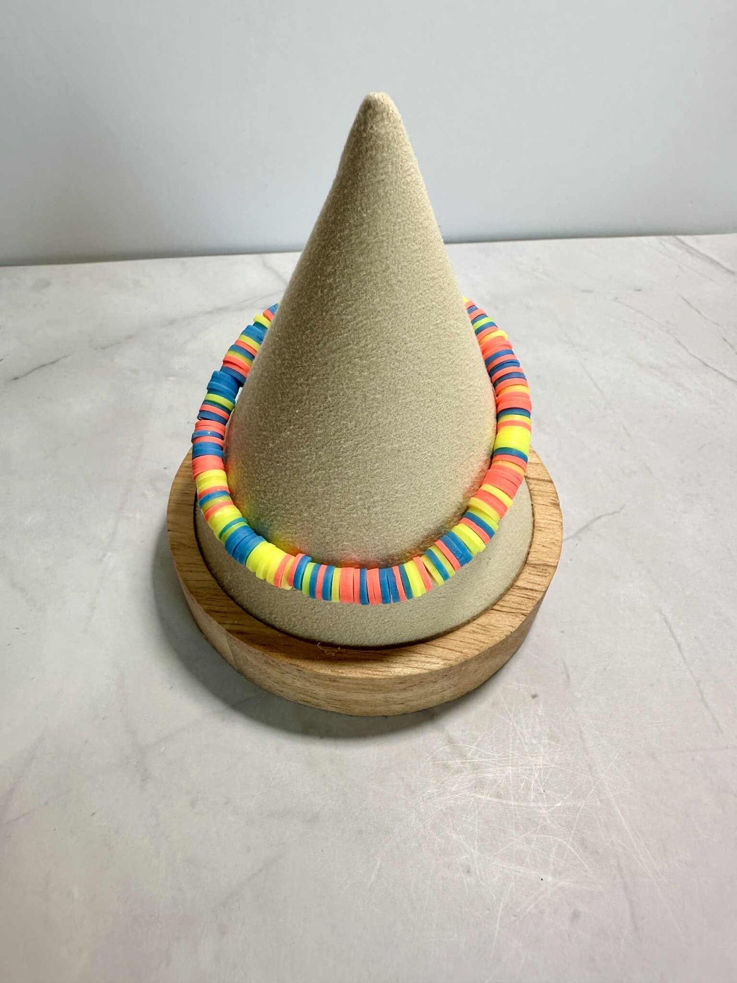 Single Strand Citrus Heishi Clay Beaded Bracelet