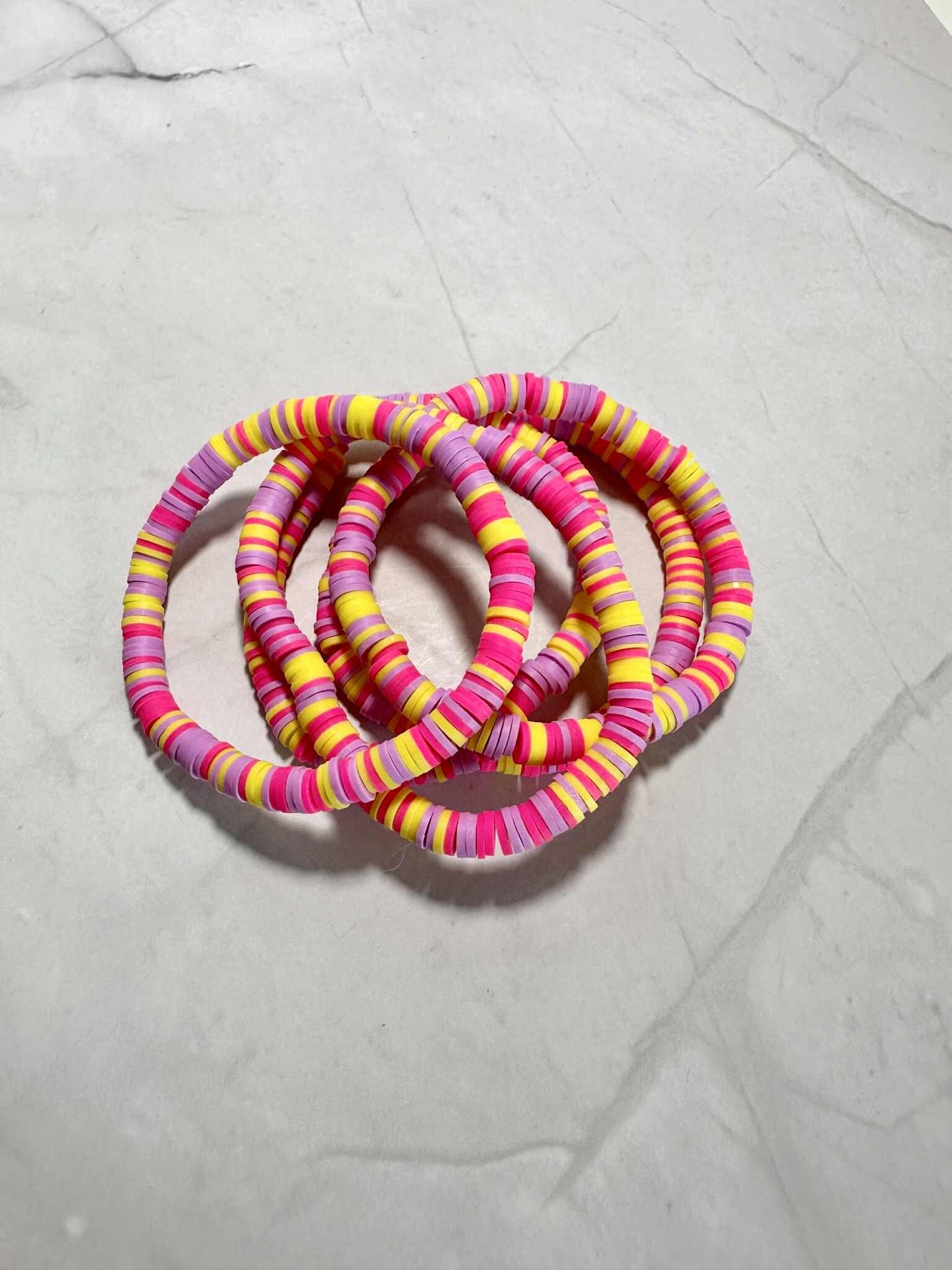 Single Strand Berry Sunshine Clay Beaded Bracelet