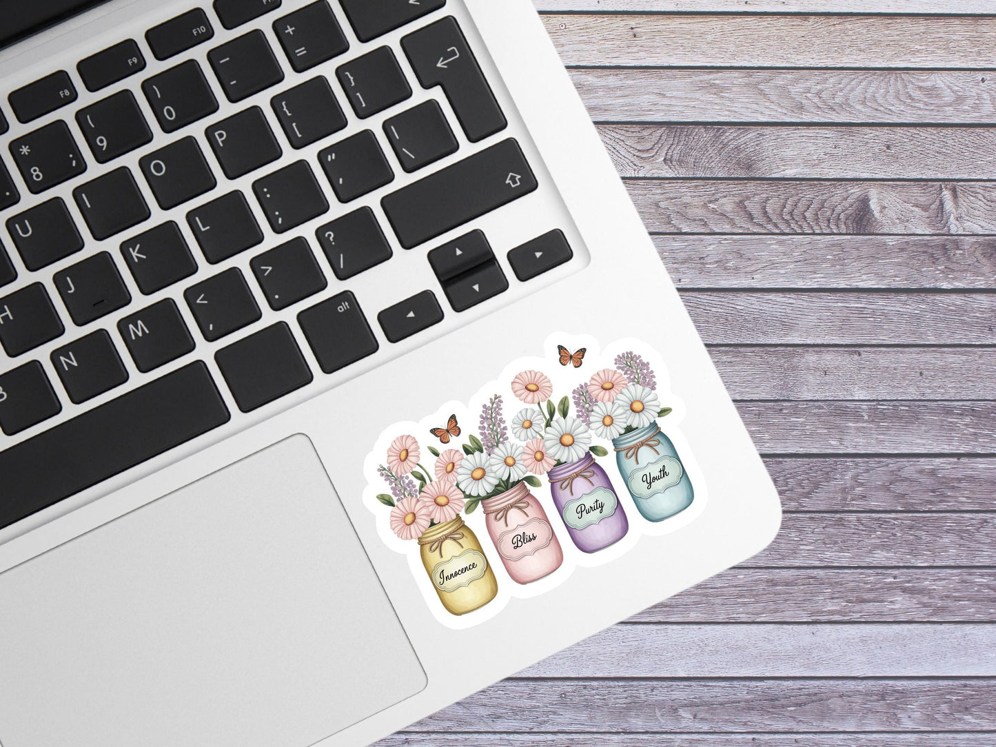 April Birth Flower Daisy & Sweet Pea Sticker