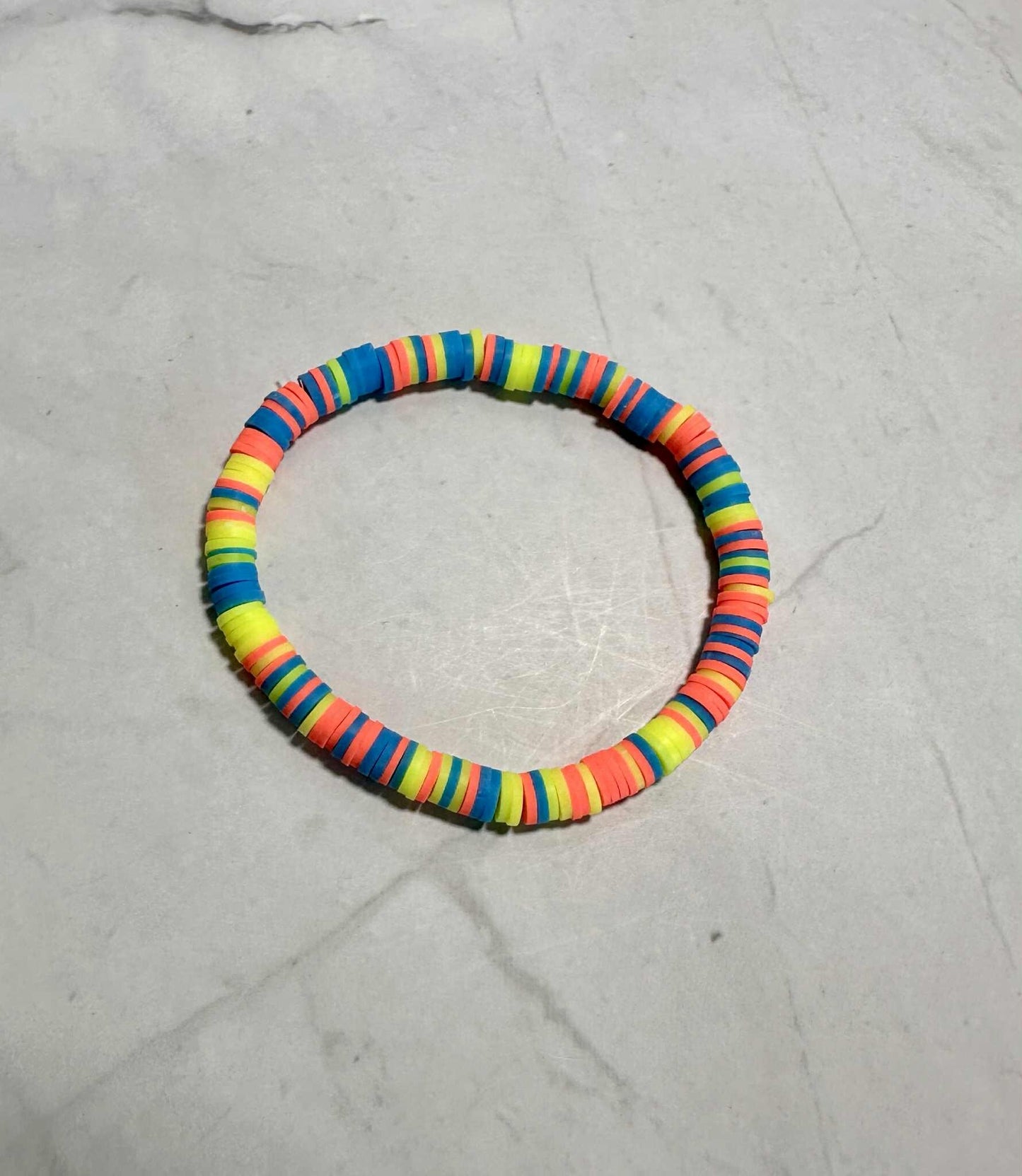 Single Strand Citrus Heishi Clay Beaded Bracelet