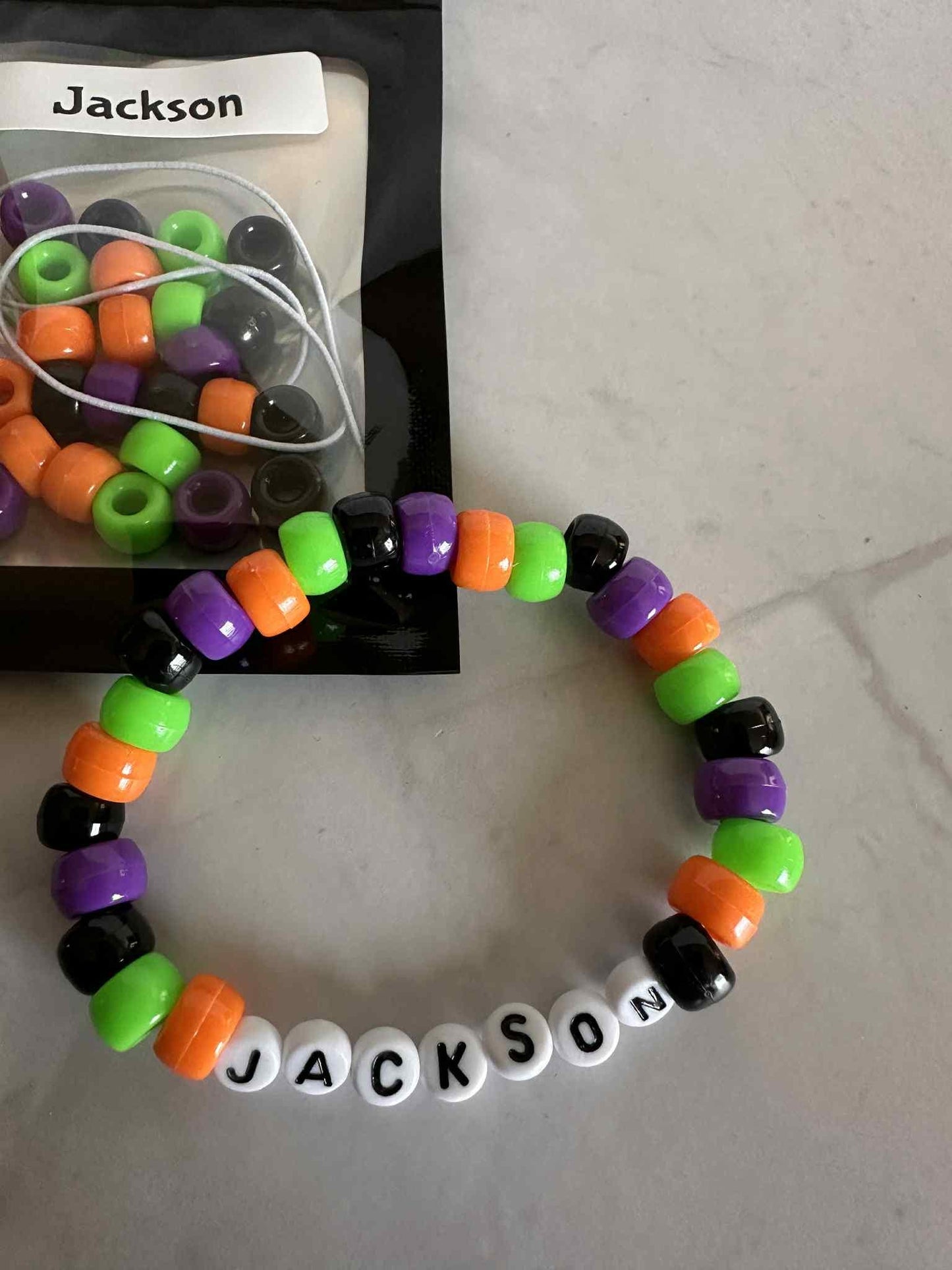 DIY Halloween Name Bracelet Kit: Custom Party Favor Craft