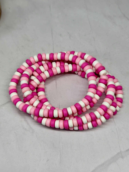 Single Strand Chunky Clay Beaded Stretch Bracelet